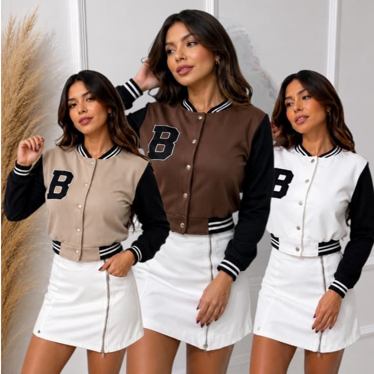 JAQUETA COLEGIAL MANGA DE COURO, JAQUETA FEMININA, BLUSA DE FRIO FEMININA, CASACO FEMININO DE INVERNO