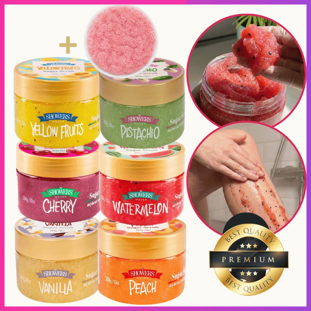 Esfoliante Corporal Premium Sugar Scrub Wever Melancia Pêssego Vanilla Hidratante Corpo Macio