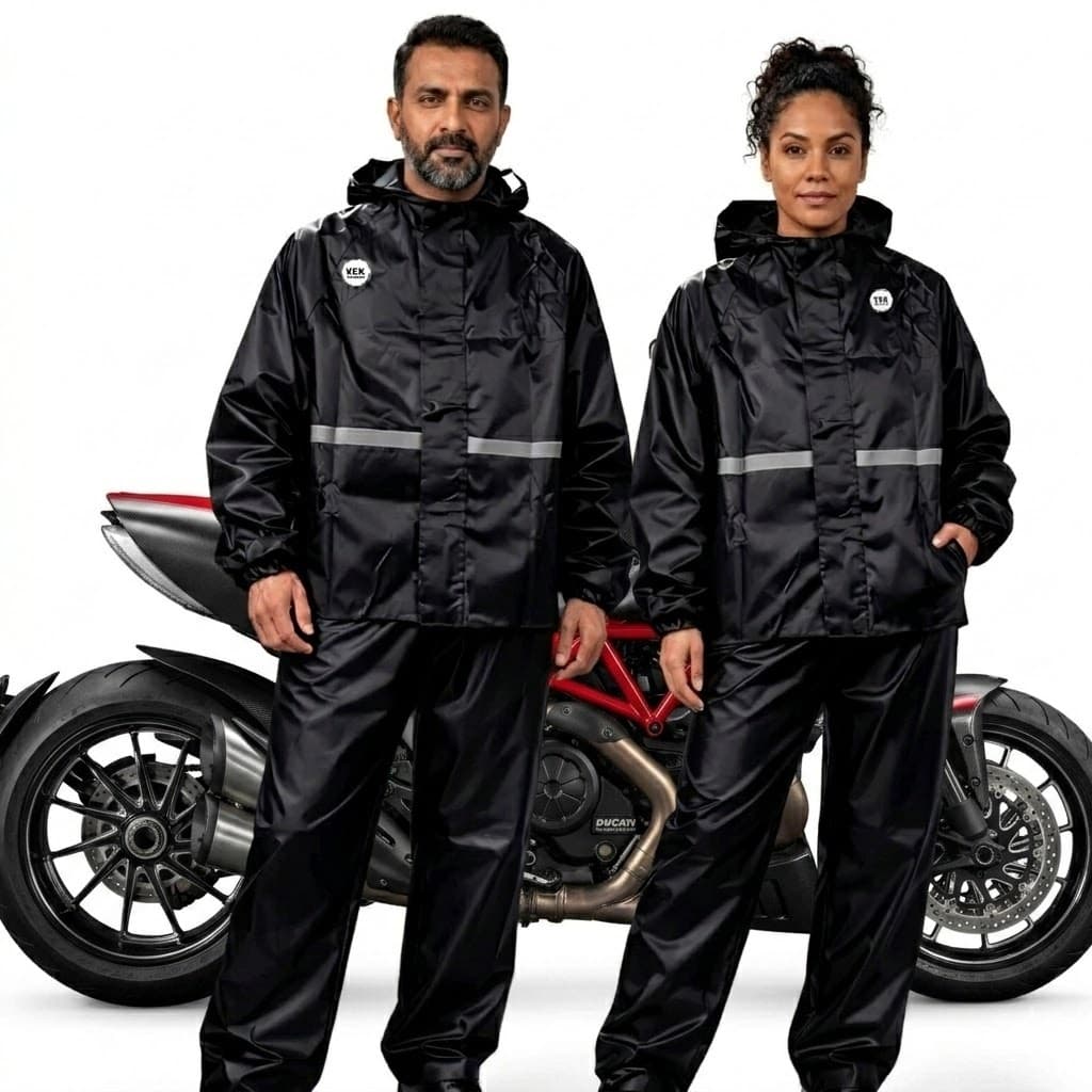Capa Chuva Moto Impermeavel Motociclista Reflexiva Unissex Conjunto Calça + Jaqueta Com Capuz