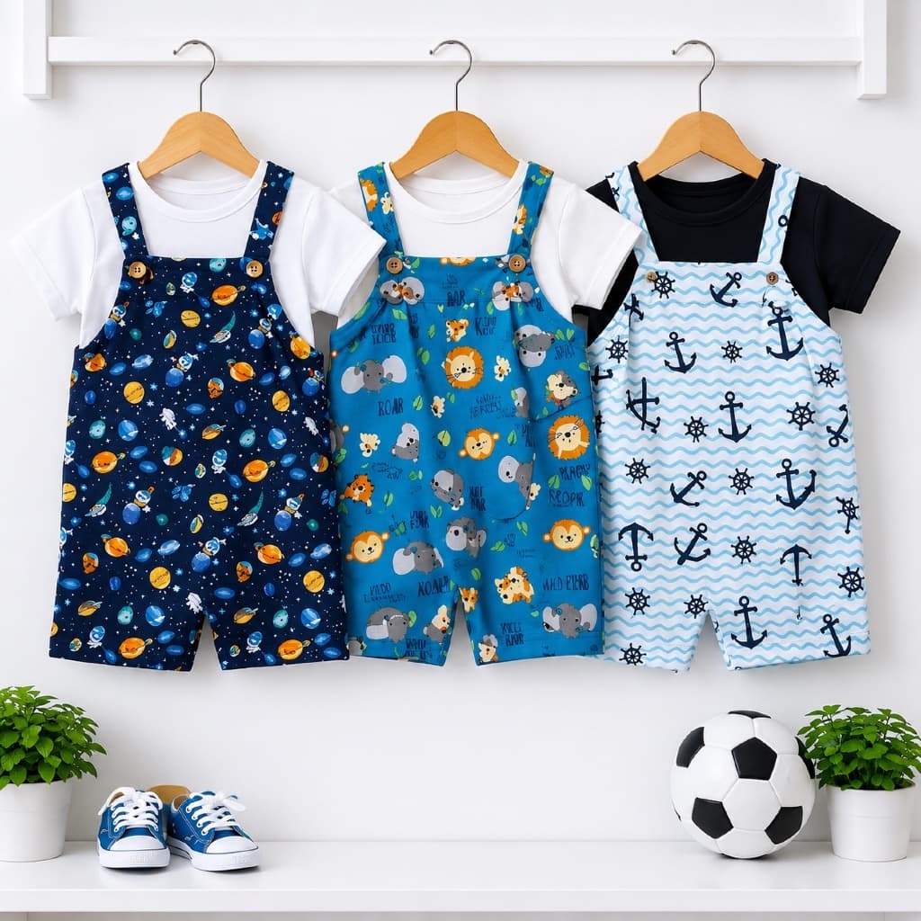 Conjunto Bebê Macacão e Camiseta Confortável e Estiloso – Ref. 369