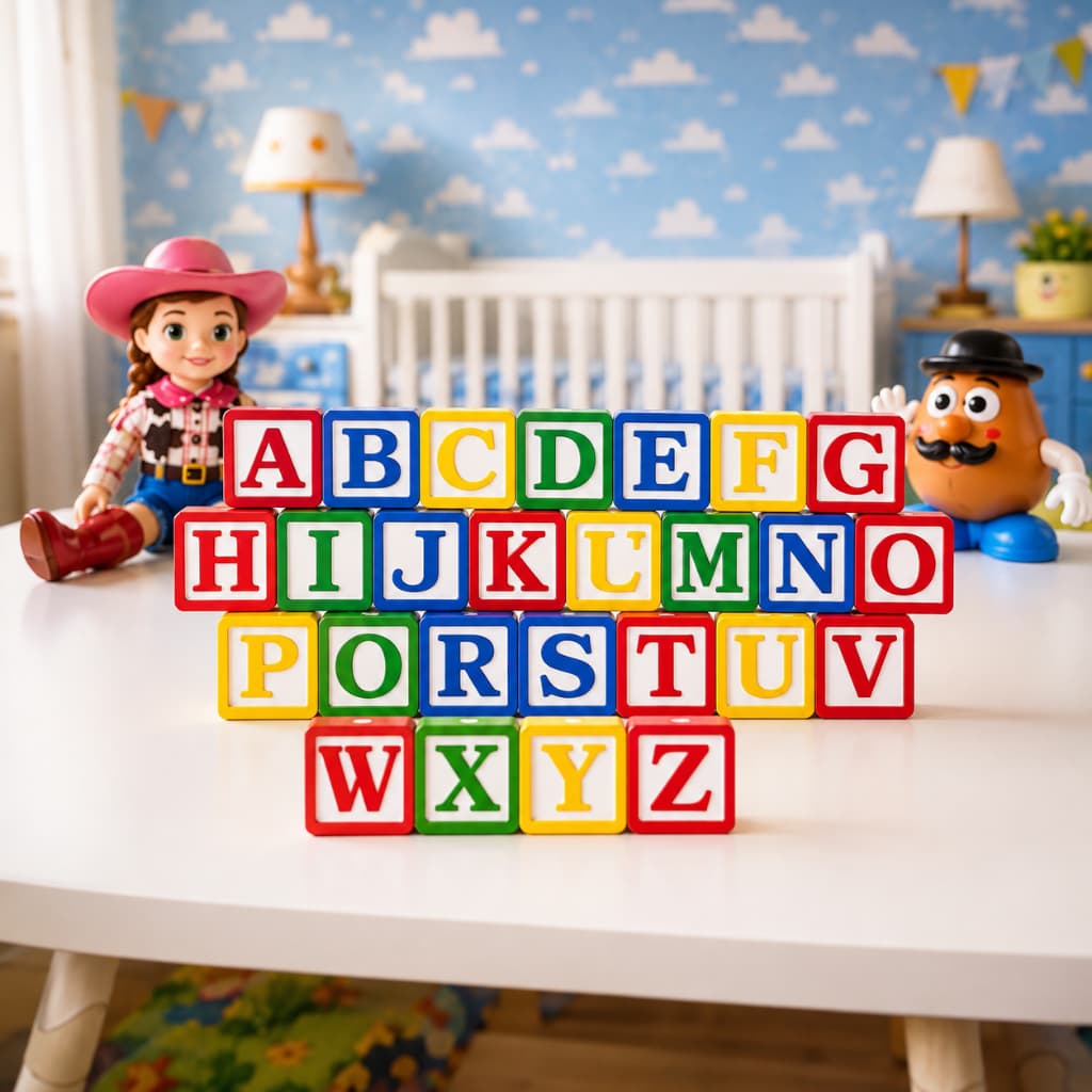 Kit Letra Decorativa Infantil Estilo Toy Story para Nome Personalizado Quarto de Bebê Festa infantil