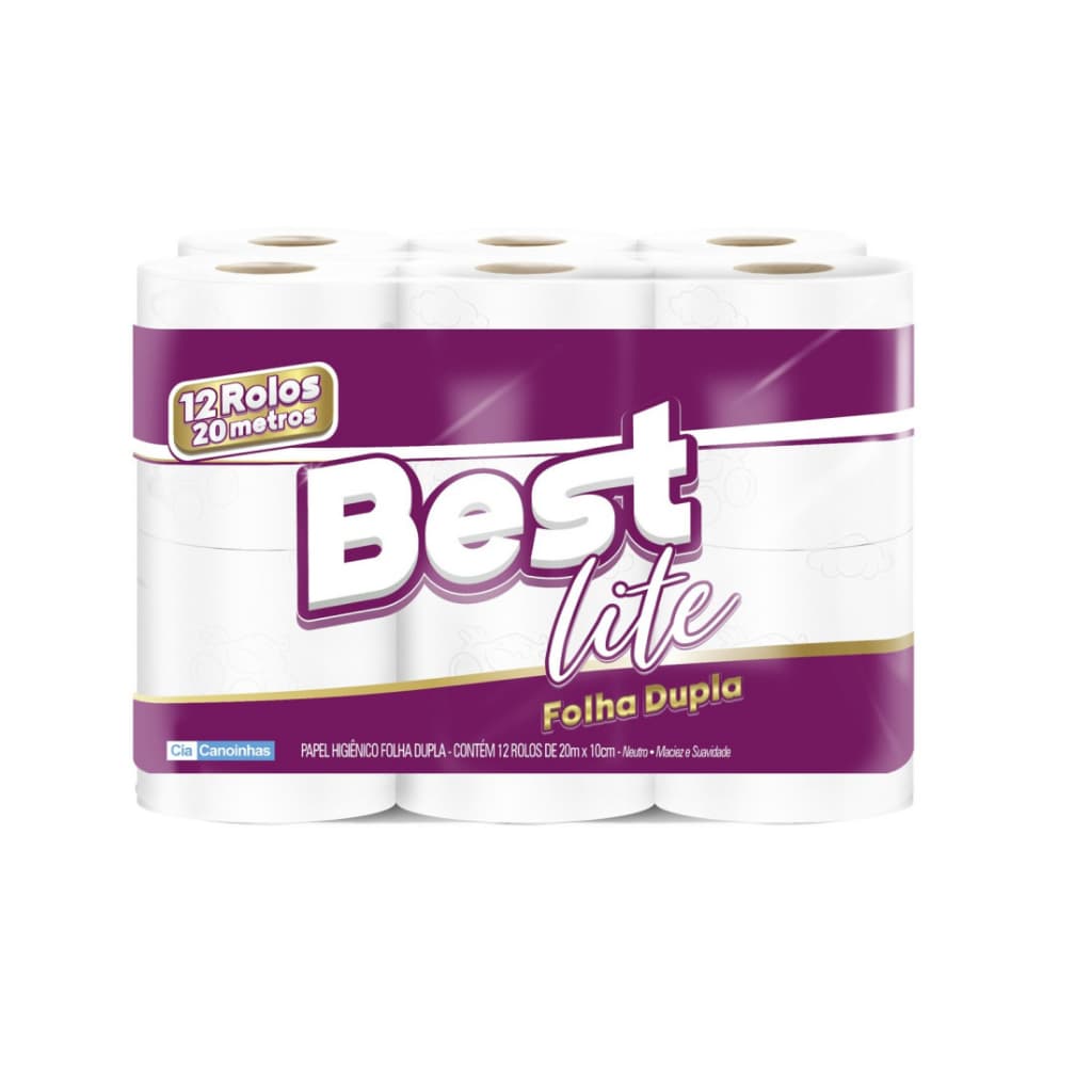 Kit Papel Higiênico Folha Dupla 20 Metros 2 3 4 Pacotes com 12 Rolos Macio e Resistente