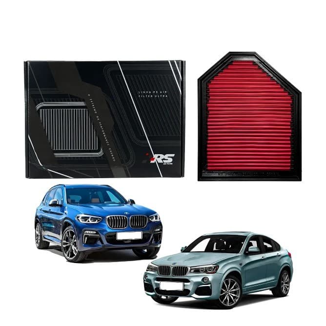 Filtro de Ar Esportivo Inbox RS2900 Bmw X3 (1.6 2.0 3.0) X4 2011 Até 2018 Rs Air Filter.