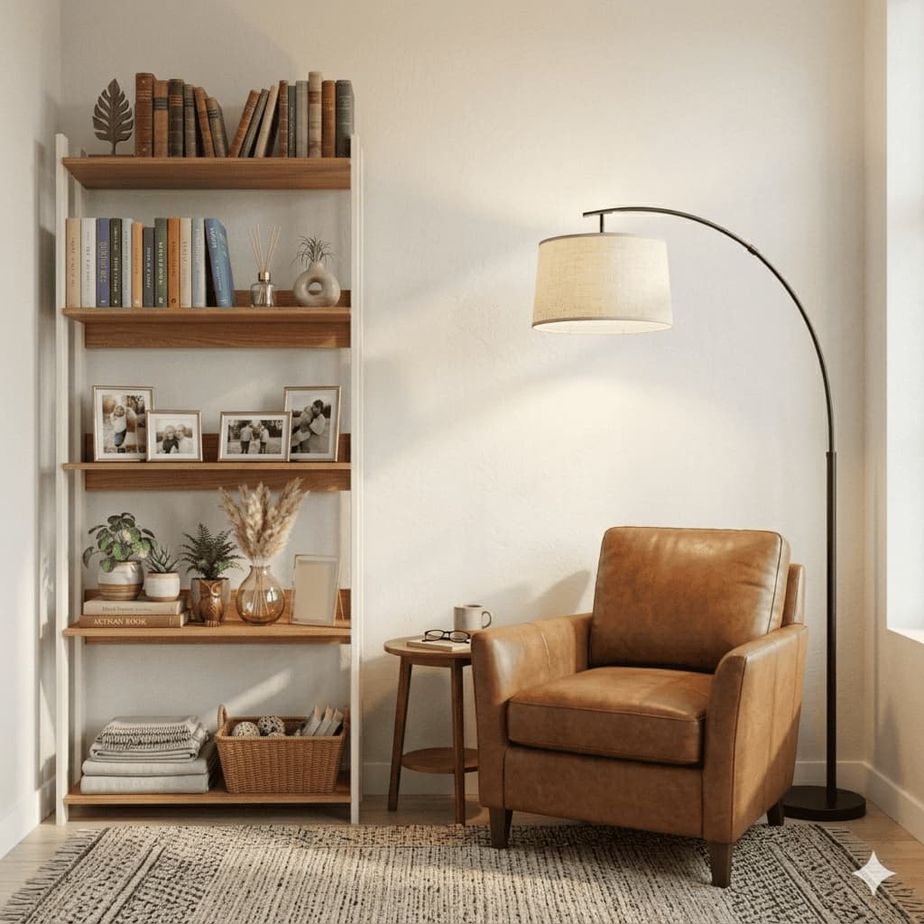EXCLUSIVO Estante Livreiro Estilo Industrial MDP Escritorio Prateleira Sapateira Sala Cozinha Decoração Off White/Nature