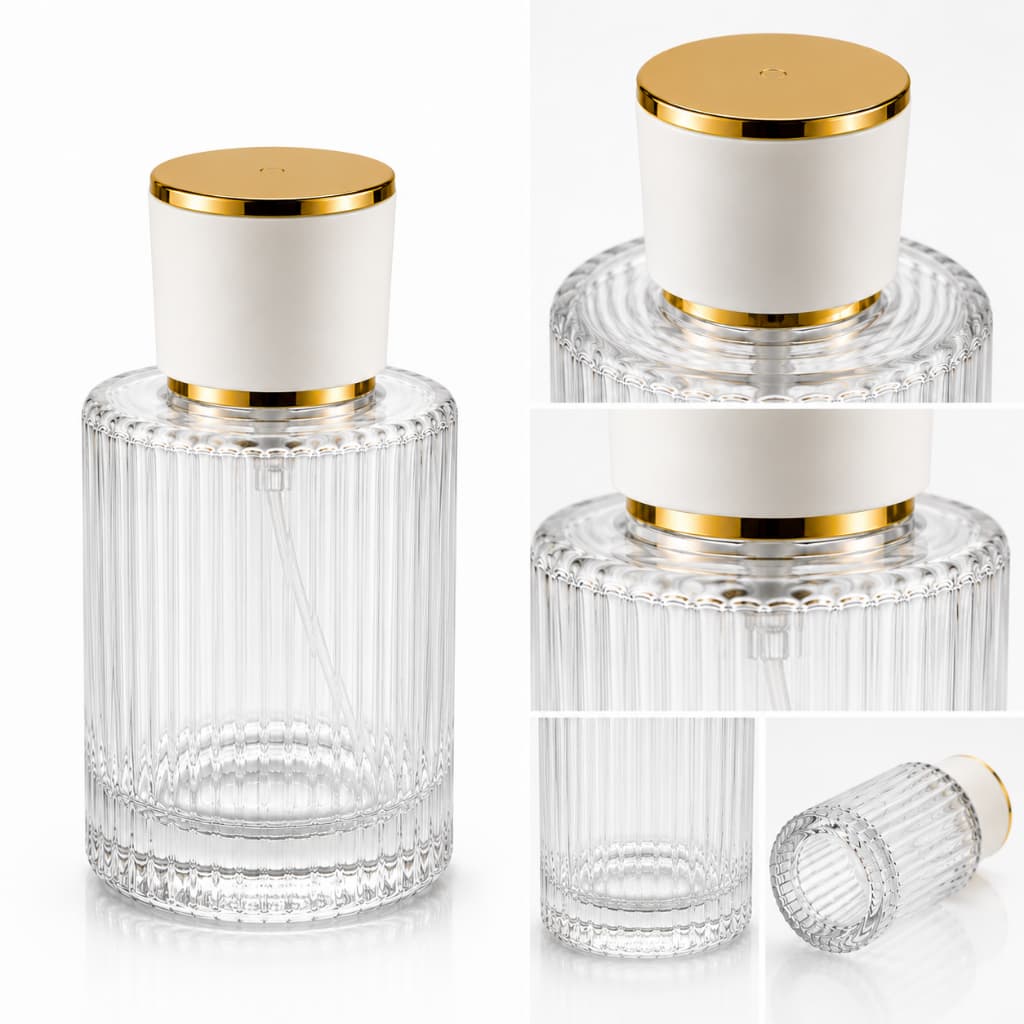 Frasco Perfume Paris de 50ml Luxo de vidro válvula Spray