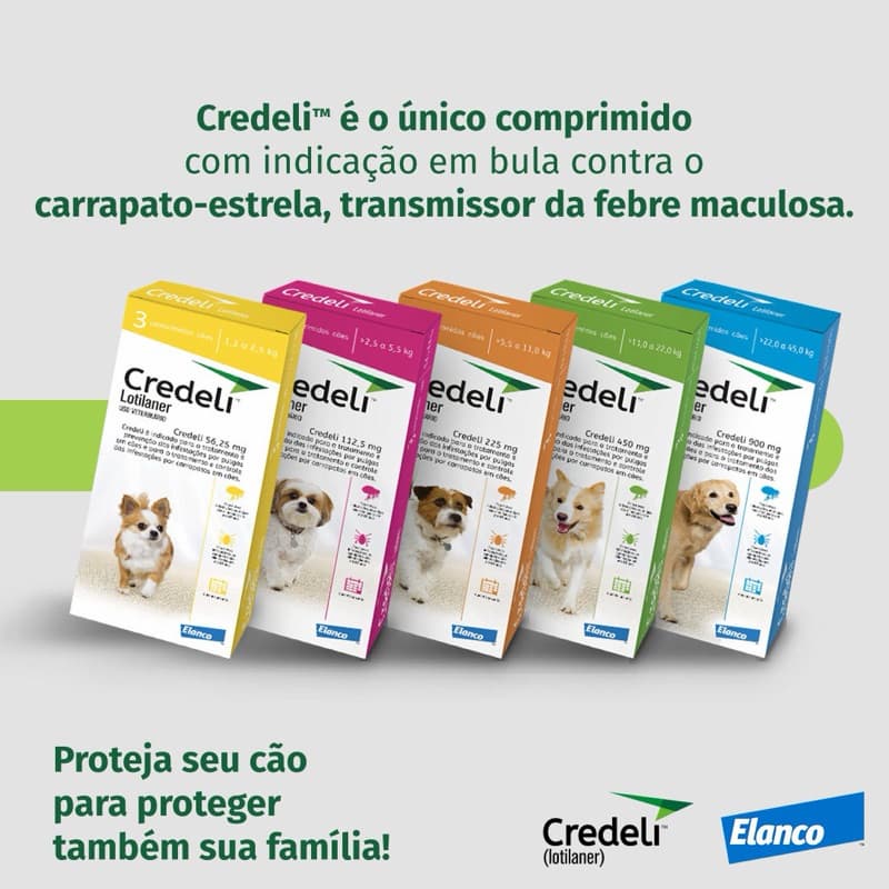 Antipulgas e Carrapatos Credeli Cães 3 comprimidos