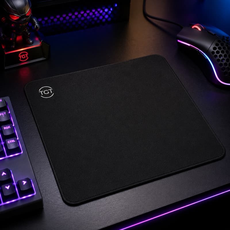 Mousepad TGT OMP25 Pequeno 20x18cm Antiderrapante Resistente À Água Preto
