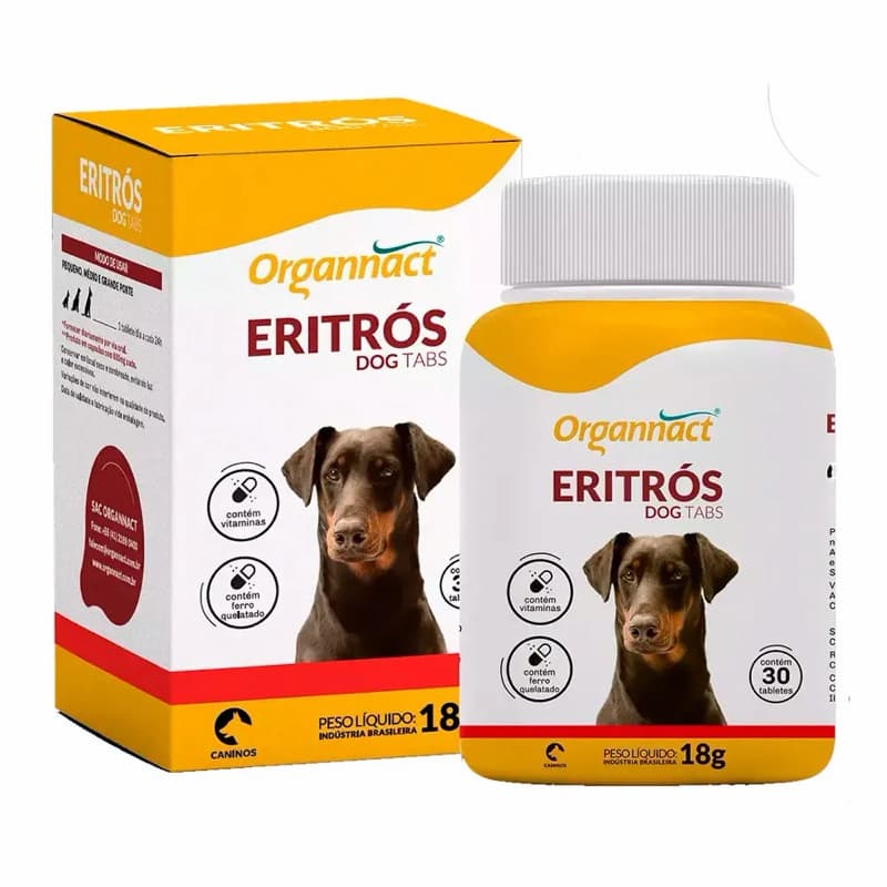 Eritrós Tabs Organnact - Suplemento Vitamínico para Cães 18g