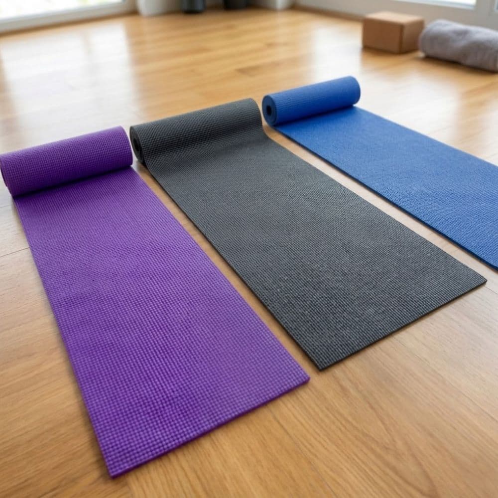 Colchonete Tapete PVC 173x6cm x 6mm Espessura Impermeável Antiderrapante Para Yoga Pilates Academia