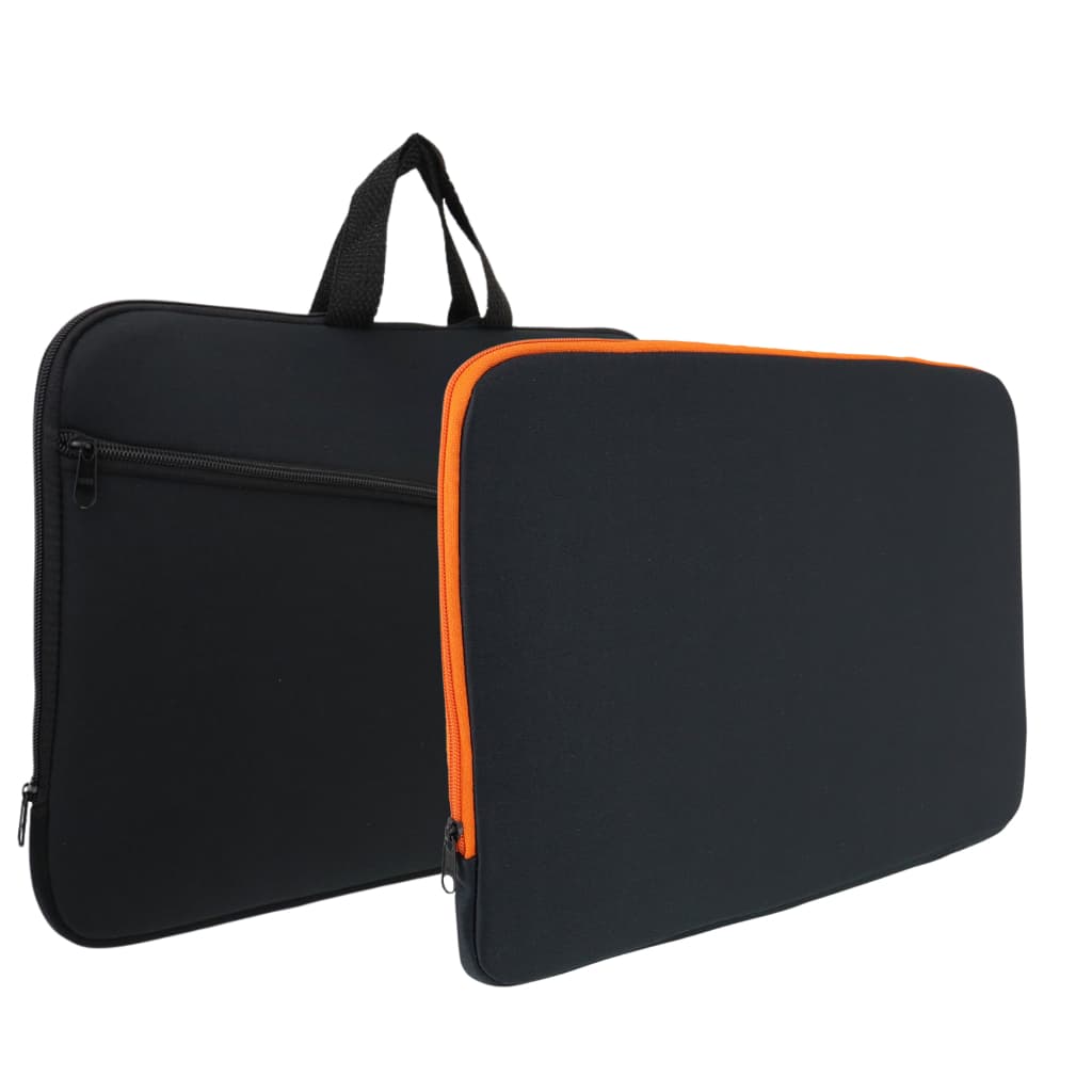 KIT CAPA PARA NOTEBOOK PRETO COM LARANJA