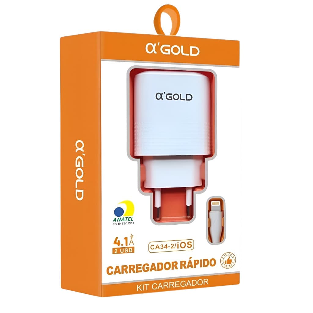 Carregador Turbo Carga Rápida 20W + Cabo Lightning Para Iphone