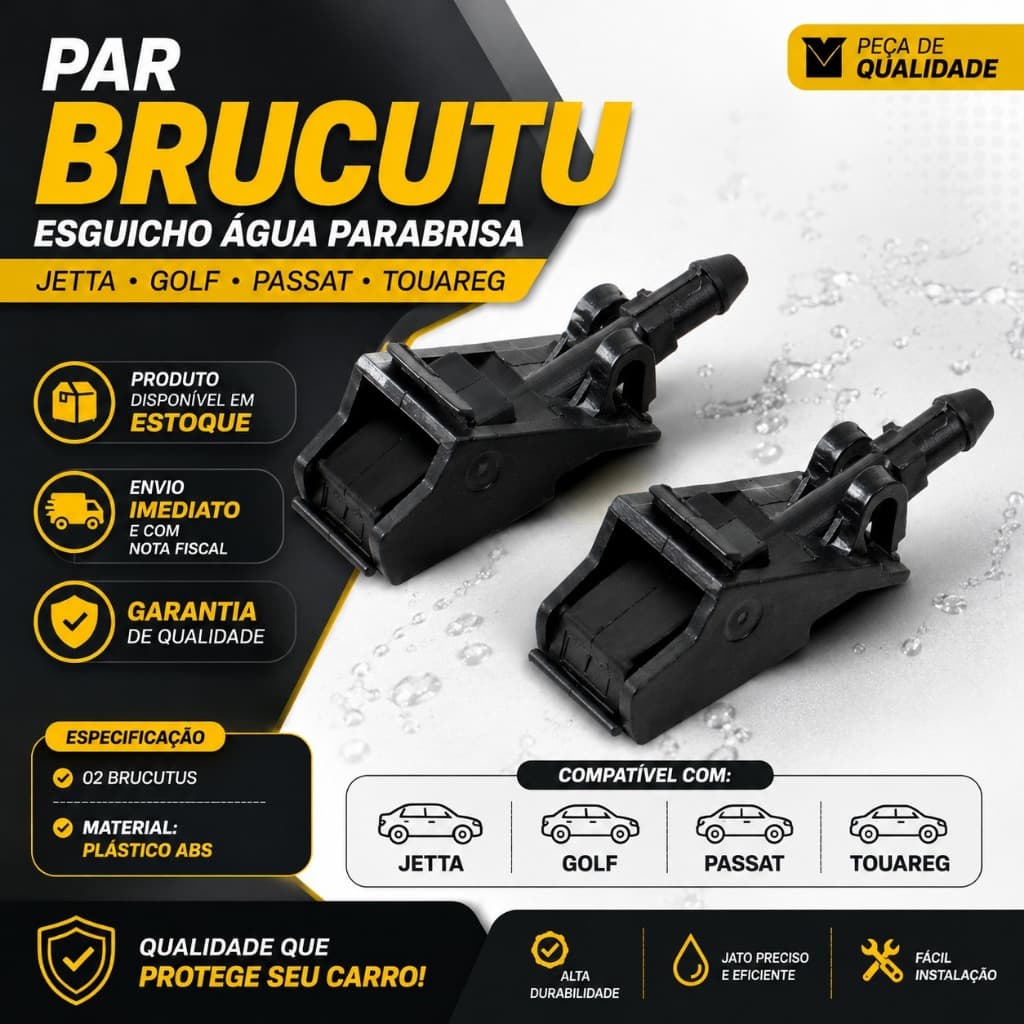 Par Brucutu Bico Esguicho Agua Parabrisa Jetta Golf Passat Touare