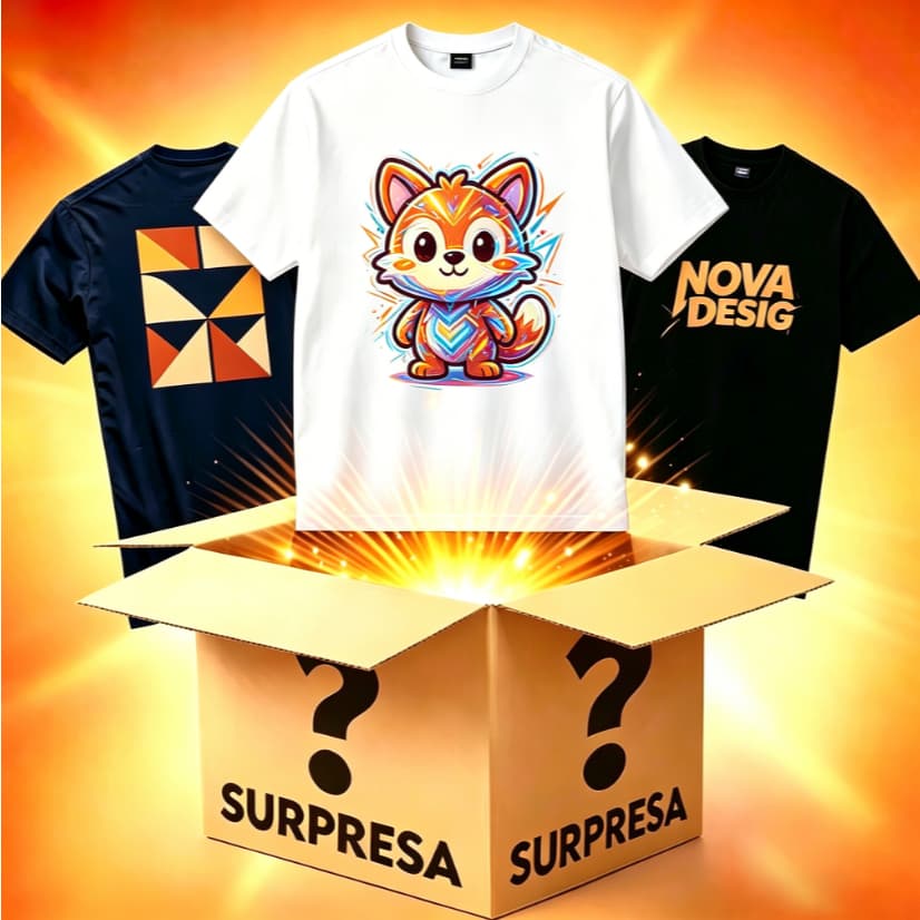 SUPER LIQUIDAÇÃO! Kit Camiseta Surpresa 100% Algodão Unissex Combina com Tudo Não Erra Envio Rápido