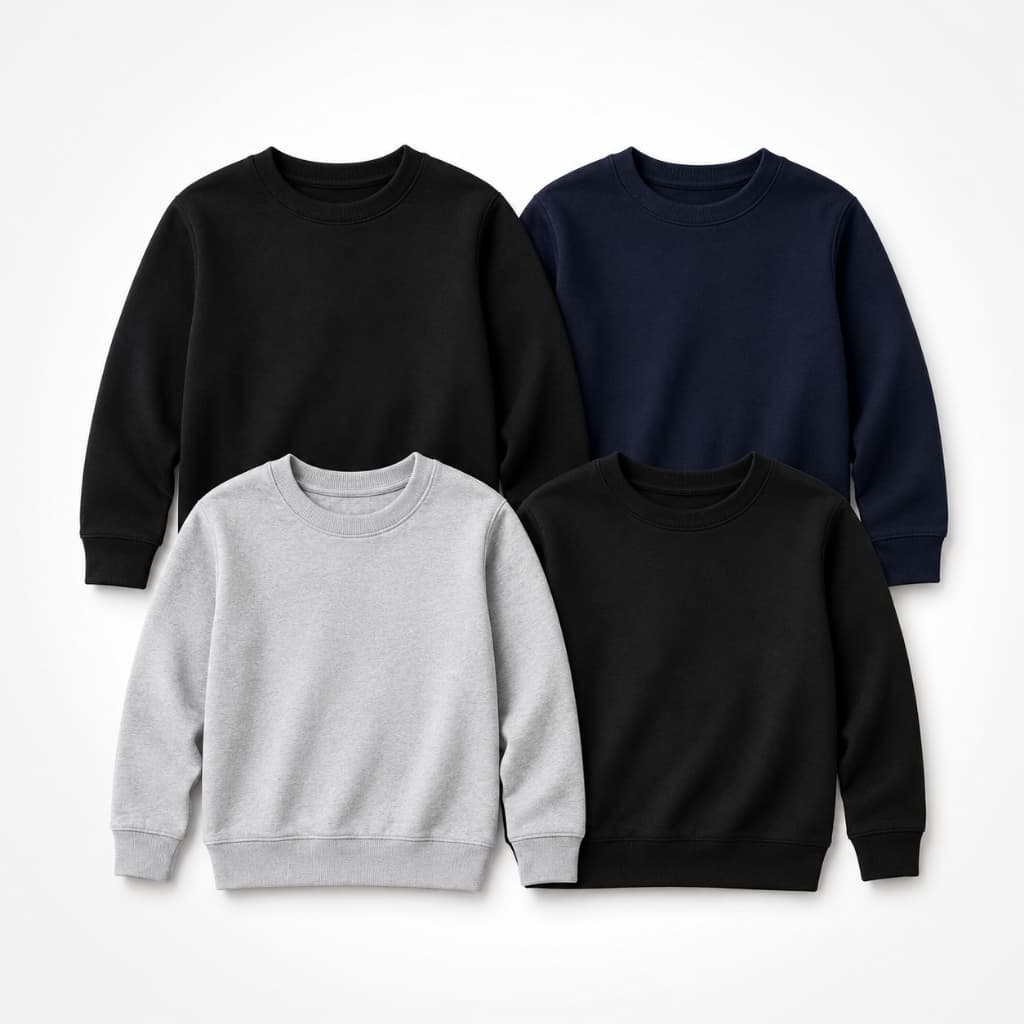 Kit 4 Blusa Casaco Moletom Flanelado Frio Menino Menina Inverno