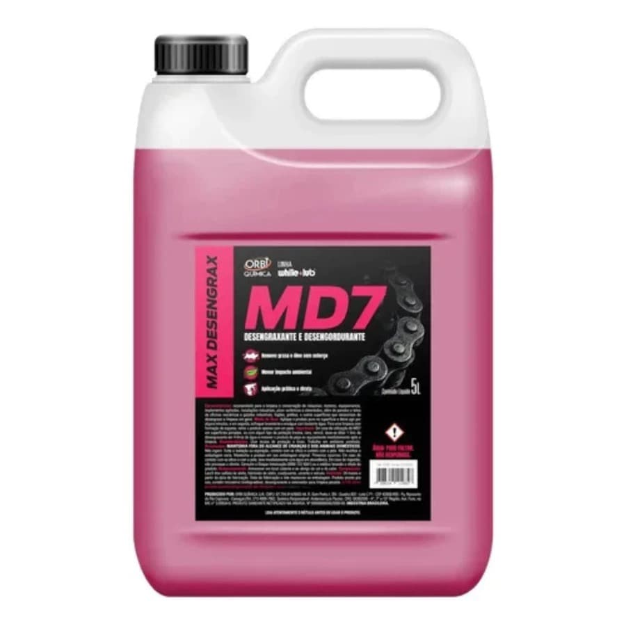 Desengraxante Orbi MD7 Max 5L Premium Limpeza Pesada Automotiva