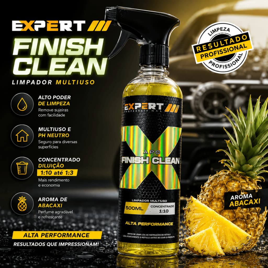 APC Expert Finish Clean 500ml - Limpador Multiuso Concentrado 1:10 bancos, painéis, portas e interno