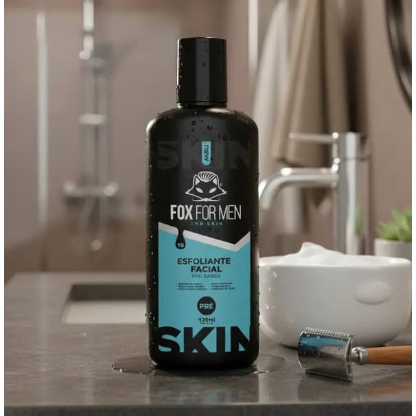 Esfoliante Facial Fox Limpeza Profunda Renovação da Pele Remoção de Impurezas
