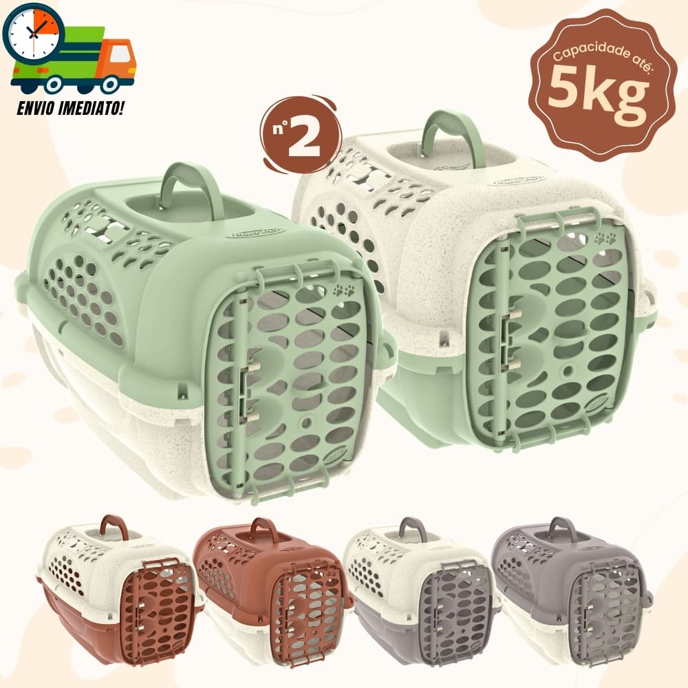 Caixa de Transporte Para Pets Cães e Gatos Filhotes Até 5kg Panther Nº02 Home Decor