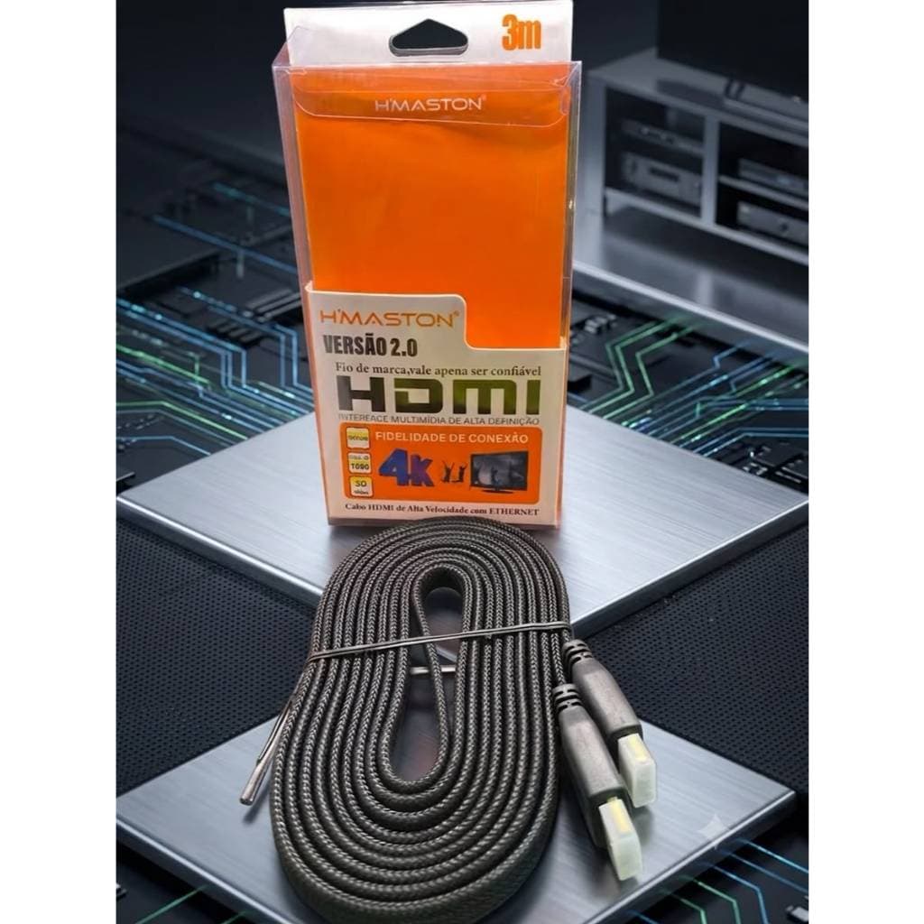Cabo Alta performance Audio e Video Hdmi 3 metros 4k Ultra Hd - H´maston