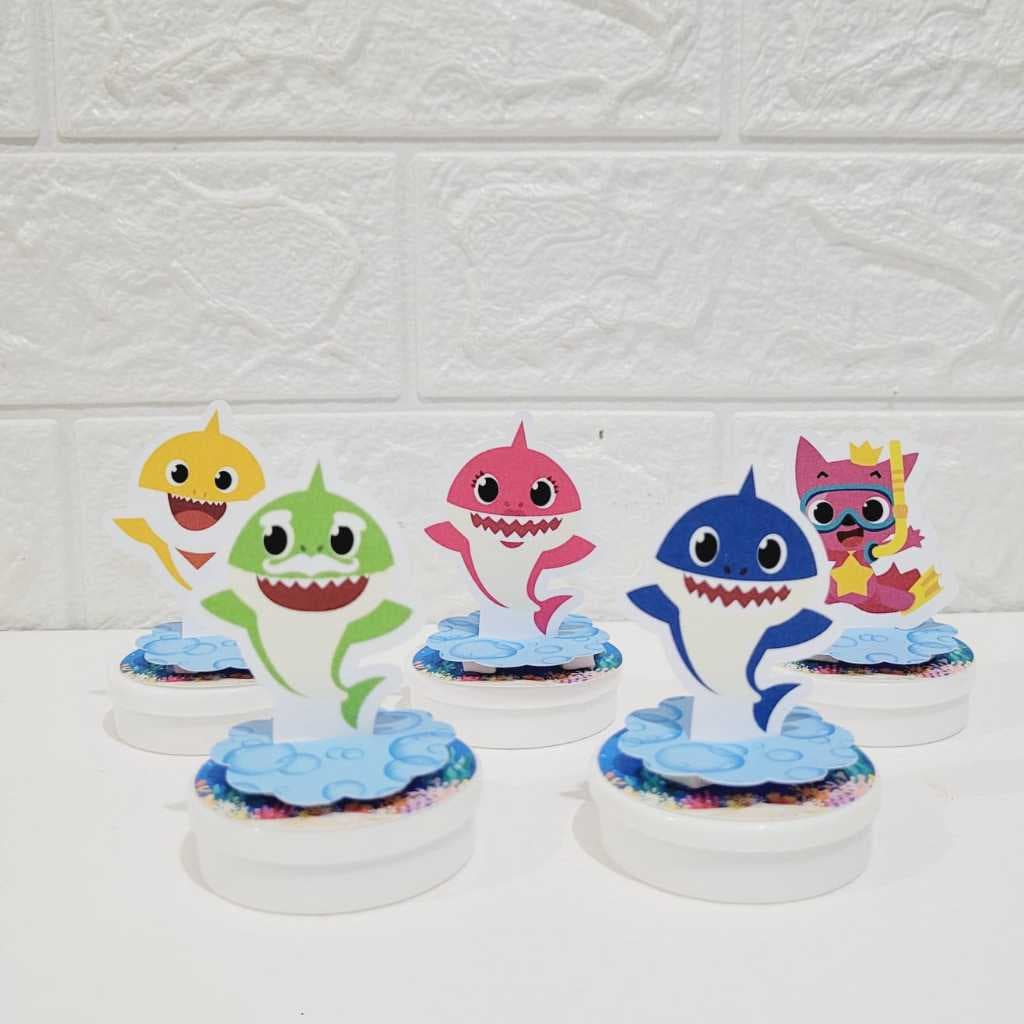 Aplique para Latinhas Baby Shark Menino Festa Infantil Lembrancinhas Personalizadas.