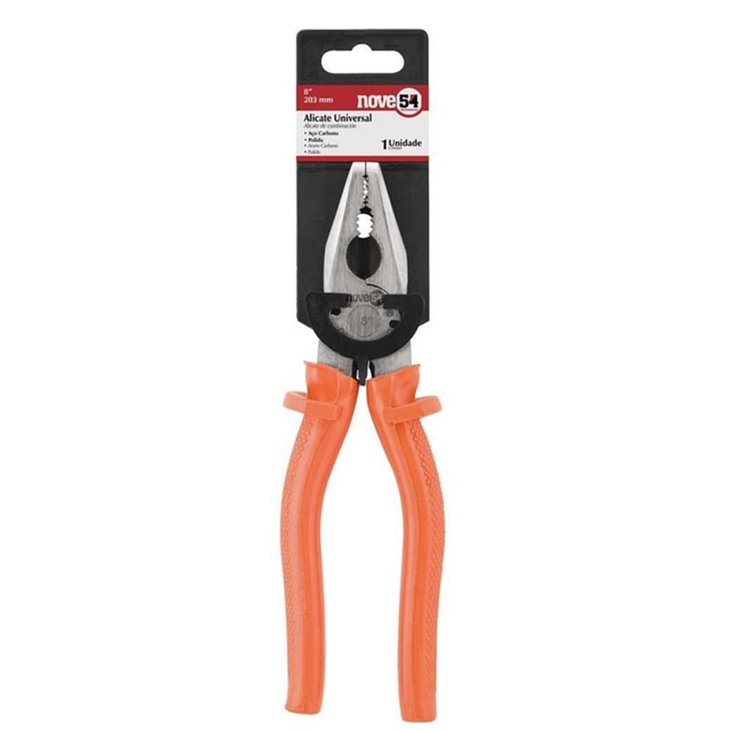 Alicate universal 8"aço carbono heavy dut NOVE54