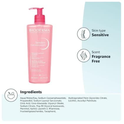 Bioderma Sensibio Gel de Limpeza Micelar Facial 500ml - Limpeza Suave e Hidratação