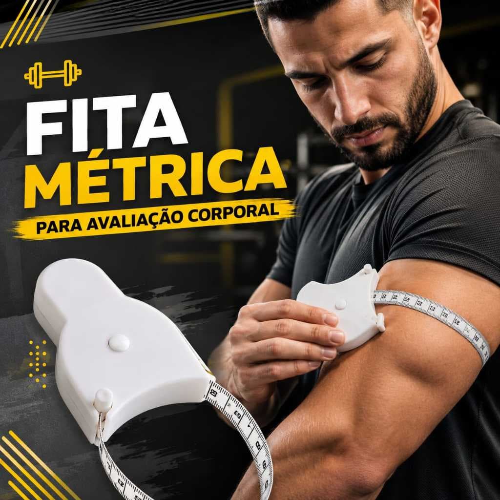 Fita Métrica Corporal Retrátil Automática 150 cm Medidor Busto Cintura Personal Avaliação Física