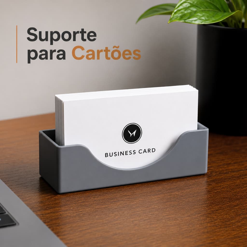 Porta Cartão De Visita Para Mesa Escritório Recepção Organizador Cartões Design Clean Profissional