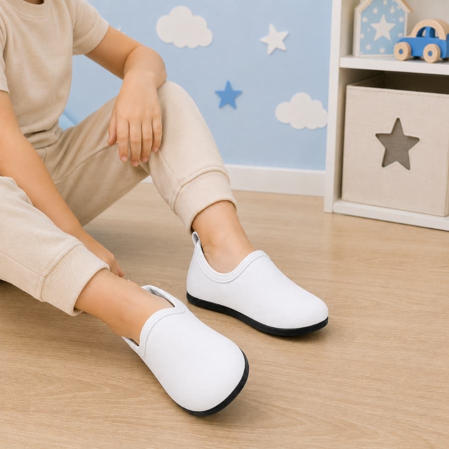 Tênis Infantil Branco Casual Menino Menina Calce Fácil Macio Confortável Moda Infantil 18 ao 31
