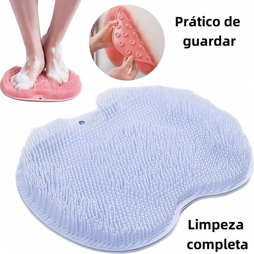 Escova Esfoliante Banho Cerdas Macia Tapete de banho Esfregador de Pés Com Ventosa Ventosas Fortes Antiderrapante
