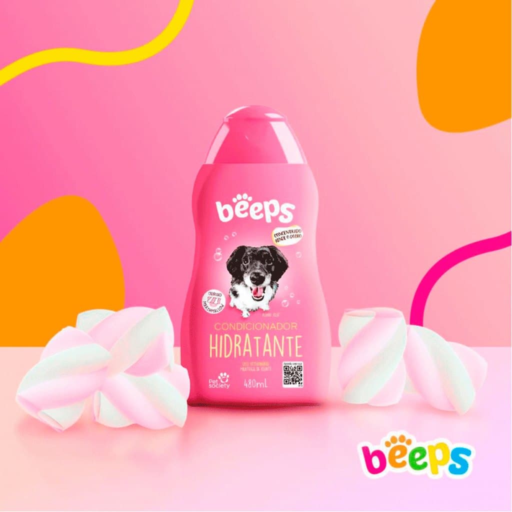 CONDICIONADOR BEEPS CAES 480ML AROMA DE MARSHMELLOW