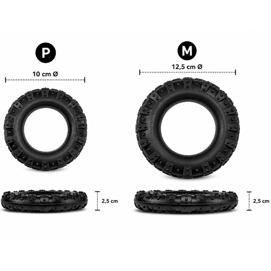 Pneu Mordedor de Borracha Para Cachorro Brinquedo Pet P/M
