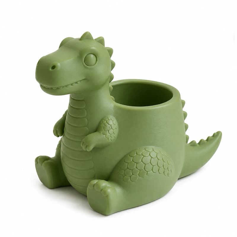 Porta Lápis Dinossauro Decorativo Organizador de Mesa Infantil Escritório Quarto