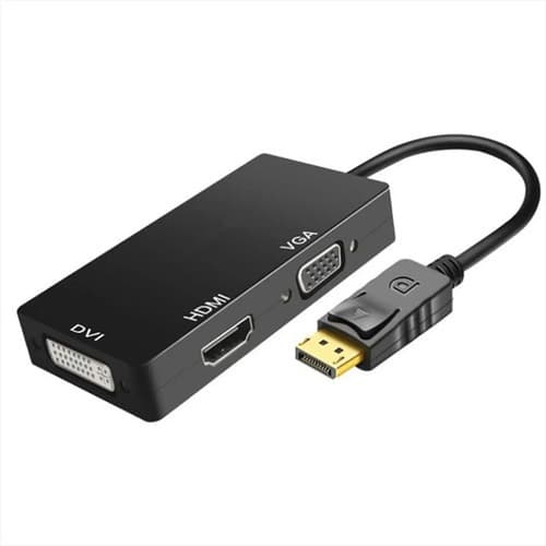 Adaptador Conversor DisplayPort para DVI HDMI VGA Fx