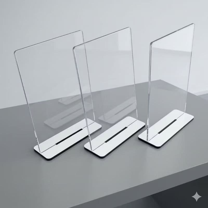 3 Placas de Acrílico 10x15cm e base em MDF - Quadro Spotify Troféu, porta retrato
