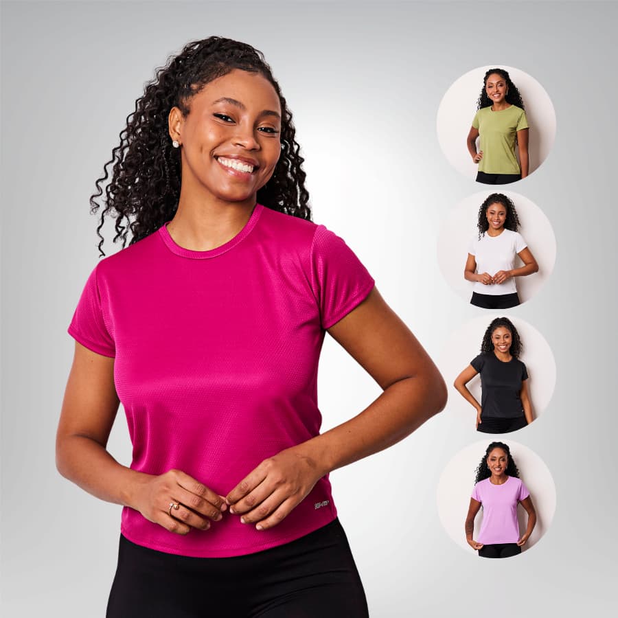 Camiseta Feminina Baby Look de Academia Treino Corrida Esportiva