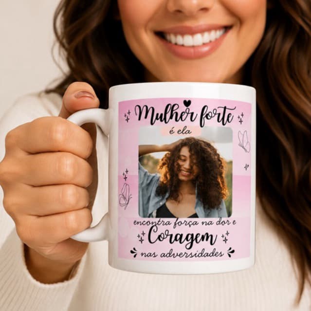Kit Caneca Personalizada Com Foto e Nome  + Chaveiro + Caixa visor coração- Presente Mãe-Amiga-Dinda