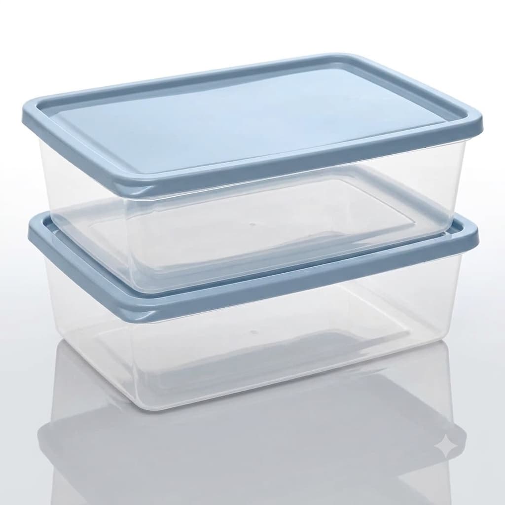 Kit 2 Potes Plásticos Organizadores Jaguar 850ml Tampa Sortida