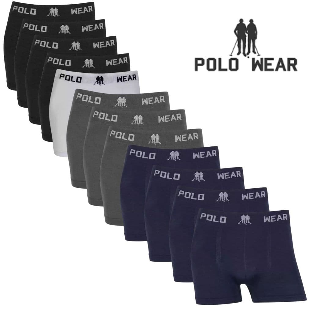 Kit Cuecas Boxer Original Polo Wear Microfibra Masculina Sem Costura Confortável
