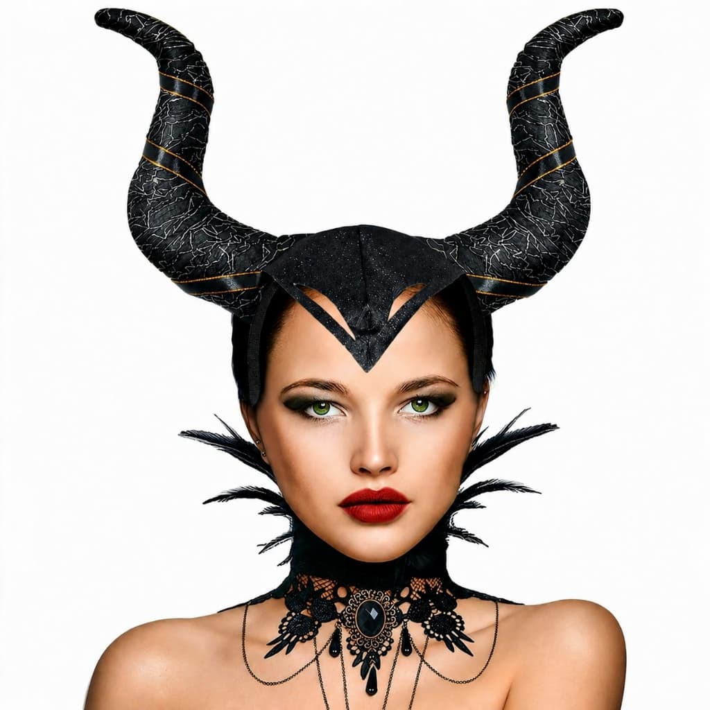 Tiara Chifre Malévola Cosplay Fantasia Bruxas Halloween Tiara dias das bruxas