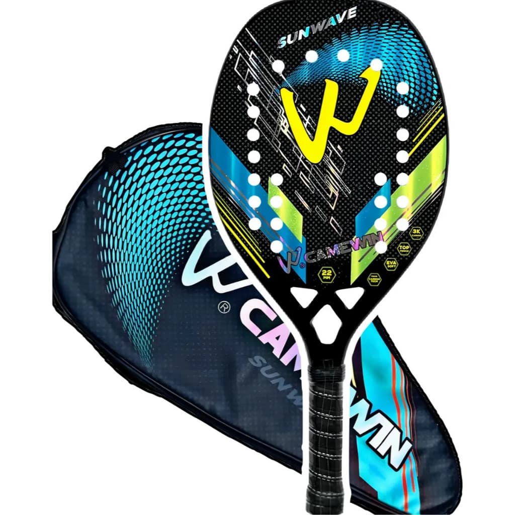 Camewin Fibra De Carbono 3K Especial 2023 Cor Sunwave Blue Raquete De Pádel De Praia