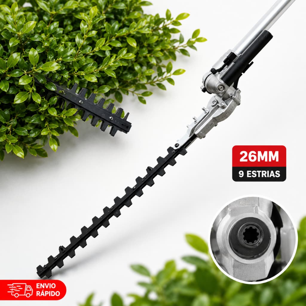 Podador de Cerca Viva Aparador para Roçadeira e Multifuncional 26mm x 9 Estrias