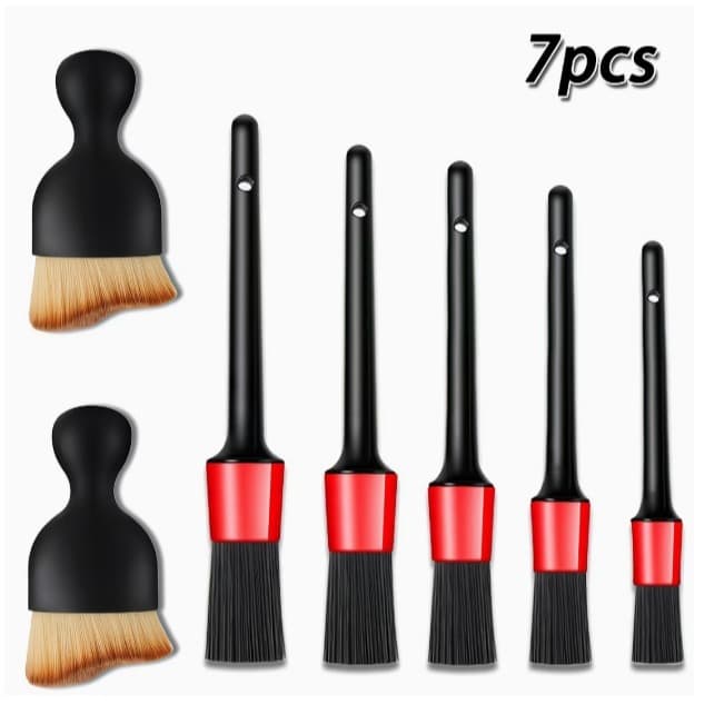 Kit 5 pinceis automotivo ou pincel macio detalhamento ou escovinha de canto