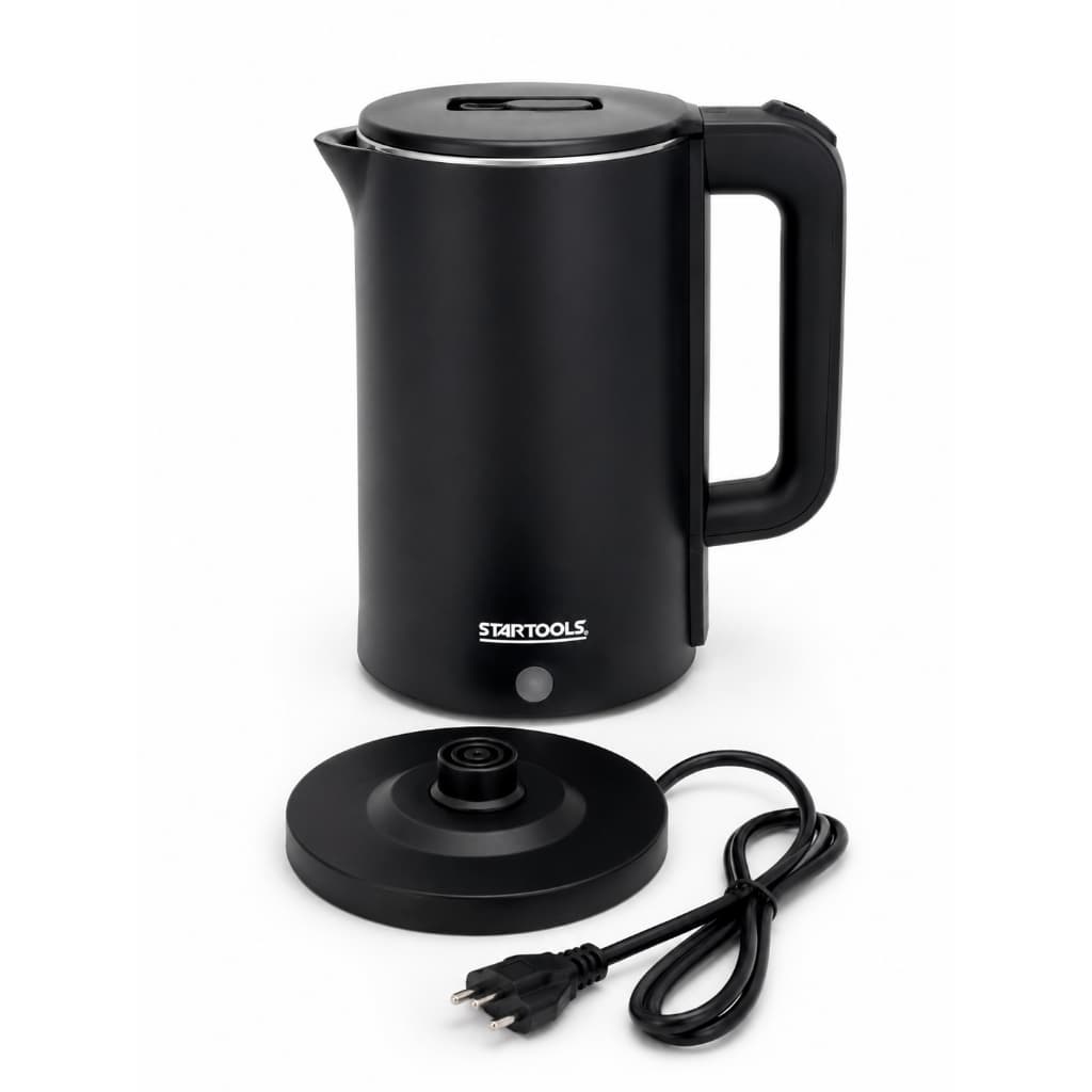 Chaleira Elétrica 2L Aquecimento Rápido Segura Café Chá Inox Desligamento Automático Cor Aço 110v