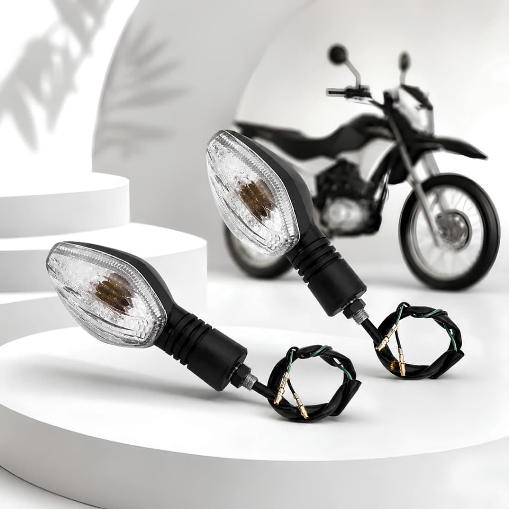 Kit 2 Piscas Seta Cristal Para Moto Modelo Honda Bros NXR 150 2013 2014
