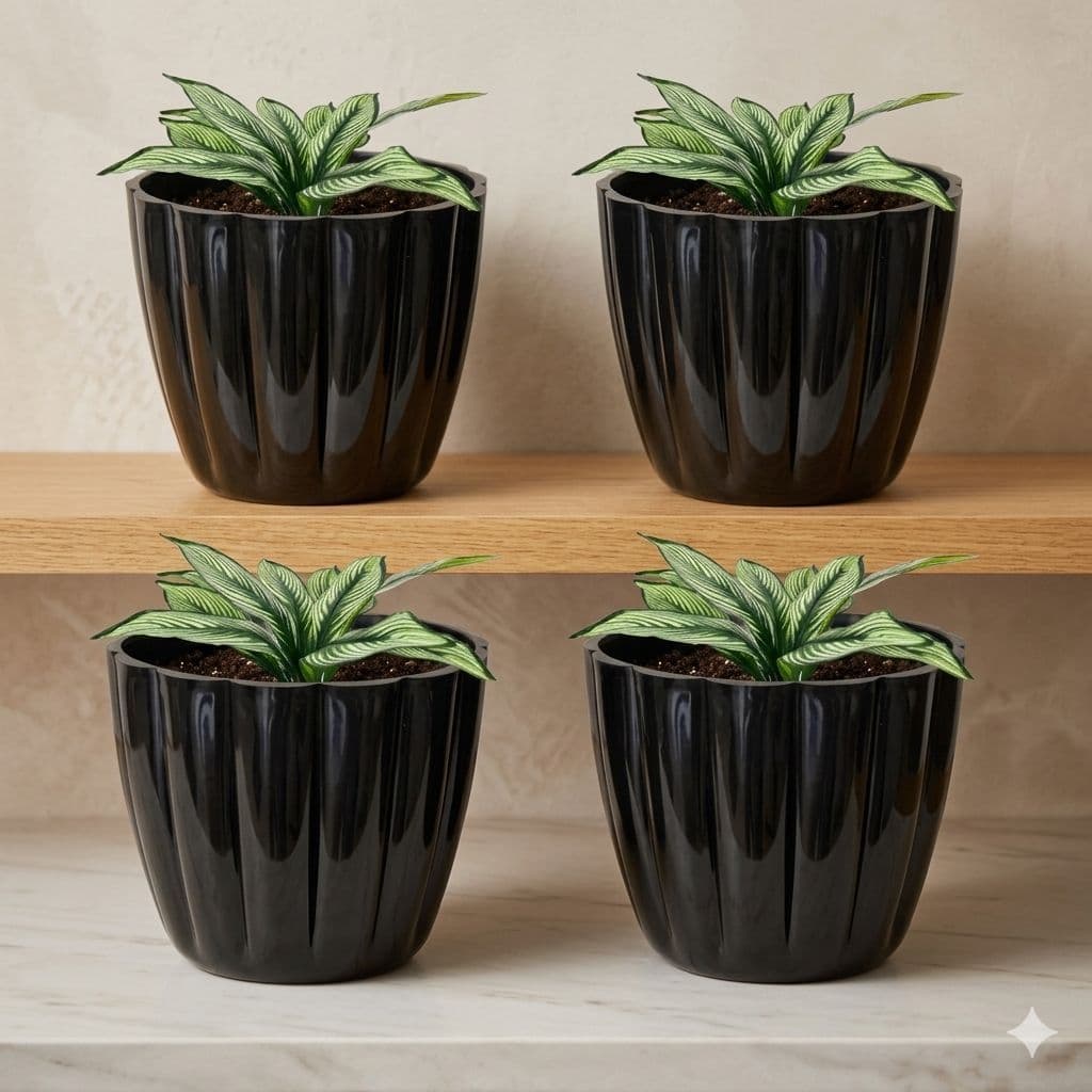 Kit 4 Vasos para Plantas Resistente Nº3 Cachepot Moranga injetado