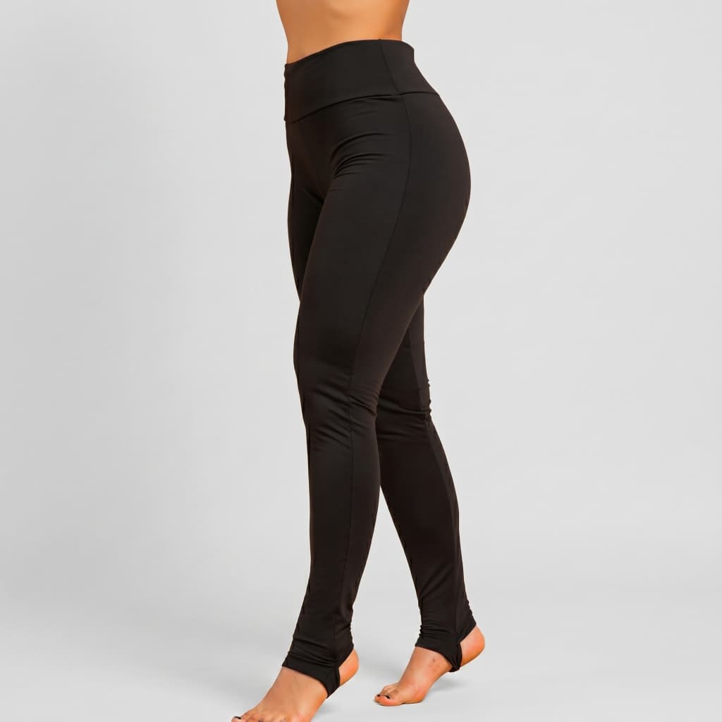 Calça Legging Flanelada Feminina Cintura Alta Detalhe No Pé Não Transparente Estica Confortável