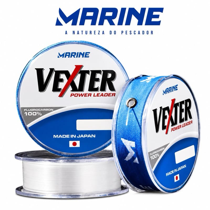 Linha Leader Fluorcarbon Vexter Power 50 metros - Original - Marine Sports - 0,28 0,33 0,37 0,43 0,47 0,52 0,62 0,74