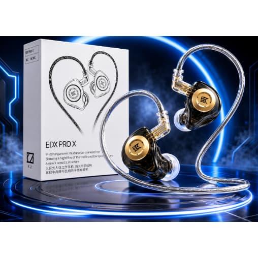 Fone de Ouvido KZ EDX Pro Intra-Auricular Driver 10mm Alta Qualidade Som Profissional Gamer Graves Potentes