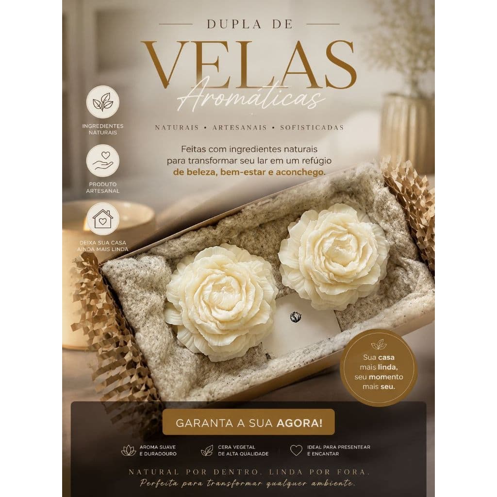 Vela Aromática Peônia grande